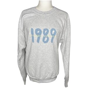 Official Taylor Swift 1989 (Taylor’s Version) Spotify Gray Crewneck Sweatshirt S
